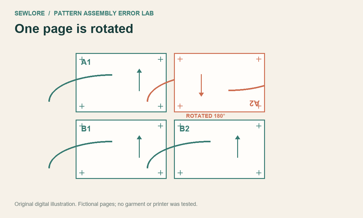 Digital teaching case: One page is rotated