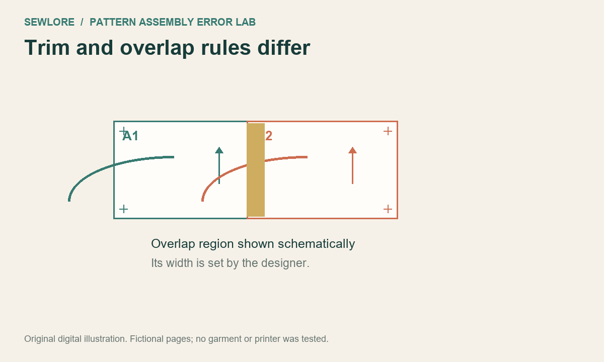 Digital teaching case: Trim and overlap rules differ