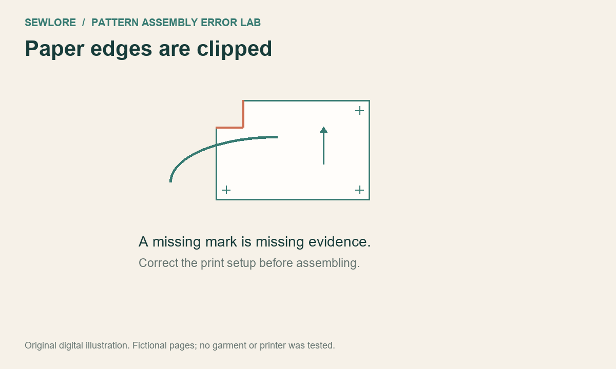 Digital teaching case: Paper edges are clipped